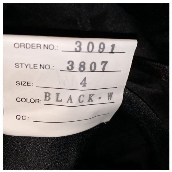 Raylia Designs Black Strapless Gown Sz 4 Polyester Professional Cleaning Only - Picture 4 of 11